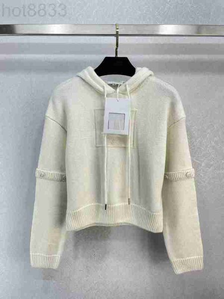 women's sweaters designer 2023 new spring milan runway hooded long sleeve high end jacquard pullover xhej, White;black
women's sweaters designer 2023 new spring milan runway hooded long sleeve high end jacquard pullover xhej, White;black