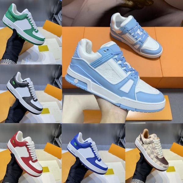 designer flat bottomed casual shoes trainer sneaker calfskin denim blue black green fashion platform mens womens low sneakers 35-45
designer flat bottomed casual shoes trainer sneaker calfskin denim blue black green fashion platform mens womens low sneakers 35-45