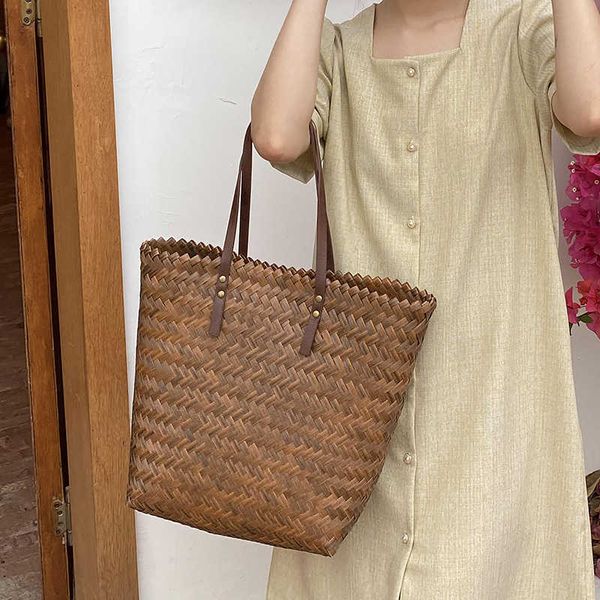 spring/summer new women's bag straw woven handbag small and high end women's bag beach bag