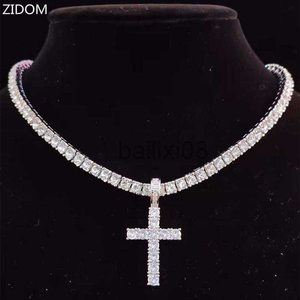 pendant necklaces men women hip hop cross pendant neckle with 4mm zircon tennis chain iced out bling neckles hiphop jewelry fashion gift j23, Silver
pendant necklaces men women hip hop cross pendant neckle with 4mm zircon tennis chain iced out bling neckles hiphop jewelry fashion gift j23, Silver
