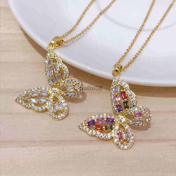 pendant necklaces 316l stainless steel hig-hop style butterfly neckle for women cz colorfully insect pendants female clavicle chains cessori, Silver
pendant necklaces 316l stainless steel hig-hop style butterfly neckle for women cz colorfully insect pendants female clavicle chains cessori, Silver