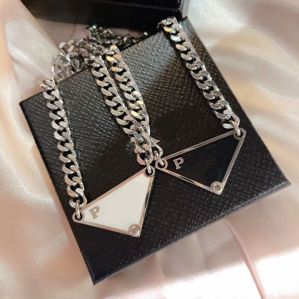 women luxury designer necklace black white classic pendant brass fashion couple thick necklace, Silver
women luxury designer necklace black white classic pendant brass fashion couple thick necklace, Silver