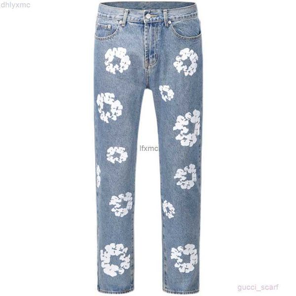 men's jeans high street denim tears style kapok washed straight fashion vintage loose pants fwxe, Blue
men's jeans high street denim tears style kapok washed straight fashion vintage loose pants fwxe, Blue