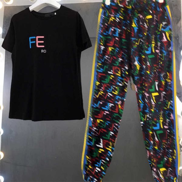 cool clothing two piece pants round neck colorful alphabet pattern short-sleeved t-shirt elastic band drawstring mixed color loose pants des, White
cool clothing two piece pants round neck colorful alphabet pattern short-sleeved t-shirt elastic band drawstring mixed color loose pants des, White