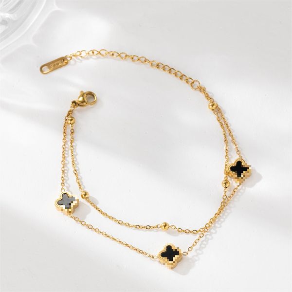 quality jewelry cool breeze luxury niche design four-leaf clover bracelet women simple and versatile high sense, Golden;silver
quality jewelry cool breeze luxury niche design four-leaf clover bracelet women simple and versatile high sense, Golden;silver