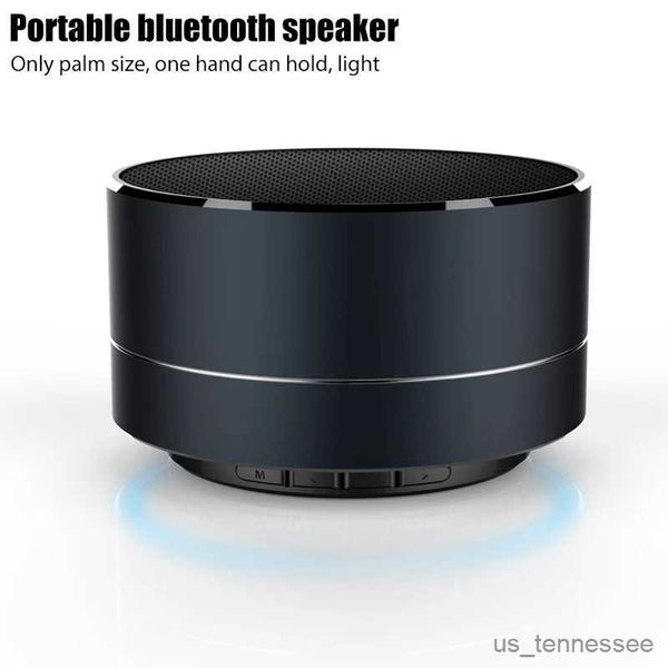 Image of Mini Speakers Wireless Bluetooth Audio Small Steel Subwoofer Mini Portable Gift Card Bluetooth Speaker Disk Outdoor Wireless R230621