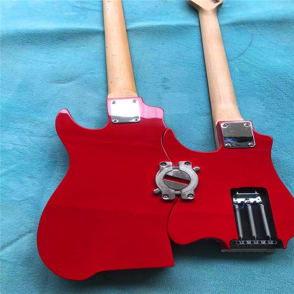 two-headed electric guitar, custom available. carnival red. can be used separately. ing
two-headed electric guitar, custom available. carnival red. can be used separately. ing