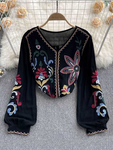 women's blouses shirts bohemian blouse embroidered spring summer new v-neck loose lantern sleeves ethnic cotton linen shirt tide female, White
women's blouses shirts bohemian blouse embroidered spring summer new v-neck loose lantern sleeves ethnic cotton linen shirt tide female, White