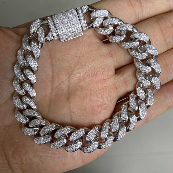 hq gems 8 inch 12mm sliver white gold iced out vvs diamond cuban link moissanite bracelet, Silver
hq gems 8 inch 12mm sliver white gold iced out vvs diamond cuban link moissanite bracelet, Silver