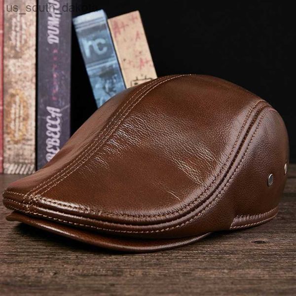 xdanqinx natural cowhide leather hat men's genuine leather berets fashion brand caps winter warm men leather cap earmuffs hats l230523, Blue;gray
xdanqinx natural cowhide leather hat men's genuine leather berets fashion brand caps winter warm men leather cap earmuffs hats l230523, Blue;gray
