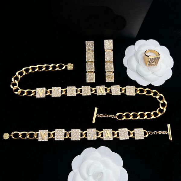 designer brand gold cuban thick chain block with diamond initial v necklace bracelet earrings banshee head portrait jewelry women's bir, Black
designer brand gold cuban thick chain block with diamond initial v necklace bracelet earrings banshee head portrait jewelry women's bir, Black