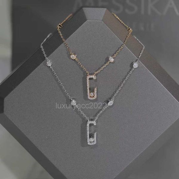 necklace jewelry high edition pins with diamond messica necklace couple fashion light luxury collar chain earstuds, Silver
necklace jewelry high edition pins with diamond messica necklace couple fashion light luxury collar chain earstuds, Silver