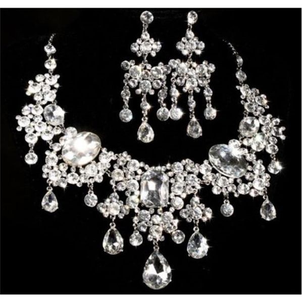 fashion prom jewelry set clear rhinestone crystal earrings necklace bridal wedding party gift6861980, Silver
fashion prom jewelry set clear rhinestone crystal earrings necklace bridal wedding party gift6861980, Silver
