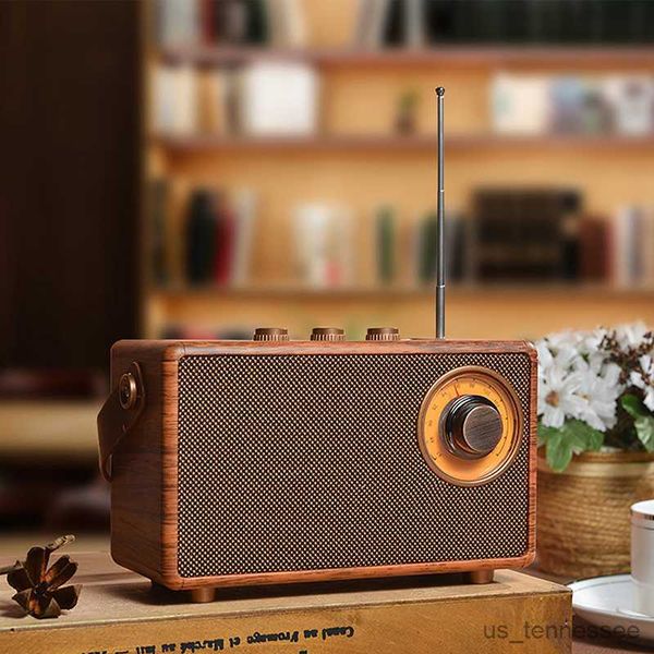 Image of Mini Speakers Speaker Subwoofer Home Retro Radio Small Mini Portable Outdoor Music Player Stereo Wireless Speakers R230621