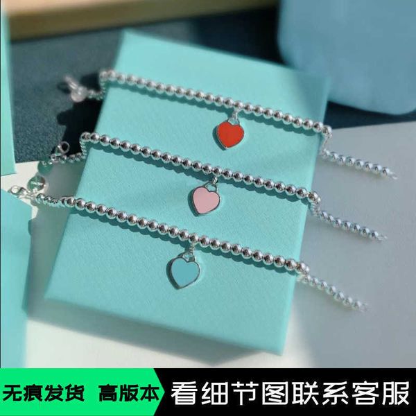 selling item high version pure silver round bead bracelet peach heart enamel tiffay love buddha female live broadcast, Black
selling item high version pure silver round bead bracelet peach heart enamel tiffay love buddha female live broadcast, Black