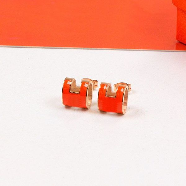 luxury women studs fashion h letter temperament simple daily all-match earrings black white red orange color wedding jewelry gift, Golden;silver
luxury women studs fashion h letter temperament simple daily all-match earrings black white red orange color wedding jewelry gift, Golden;silver