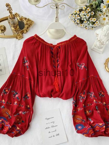 women's blouses shirts 2023 spring indie folk women blouse shirts ladies retro fashion embroidery flowers lace-up casual loose pullover, White
women's blouses shirts 2023 spring indie folk women blouse shirts ladies retro fashion embroidery flowers lace-up casual loose pullover, White