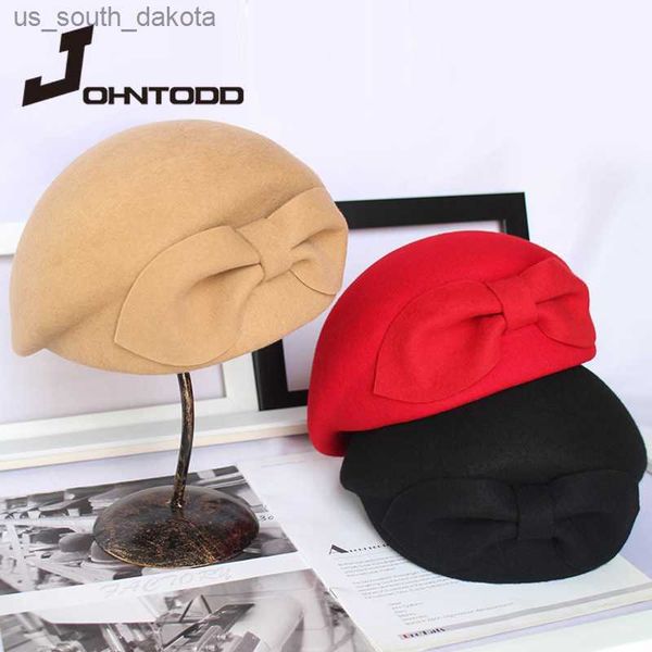 winter wool felt french beret female fashion designer boina bow hat vintage black fedora gorras elegant stewardess hat cap l230523, Blue;gray
winter wool felt french beret female fashion designer boina bow hat vintage black fedora gorras elegant stewardess hat cap l230523, Blue;gray