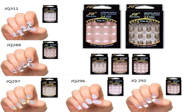 24 pcs stunning designs french false nails abs resin fake nail set full manicure art tips5741679, Red;gold
24 pcs stunning designs french false nails abs resin fake nail set full manicure art tips5741679, Red;gold