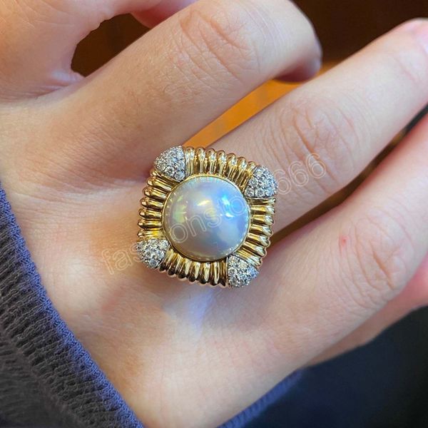 italian vintage jewelry white pearl rings luxury banquet wedding jewelry for women, Silver
italian vintage jewelry white pearl rings luxury banquet wedding jewelry for women, Silver
