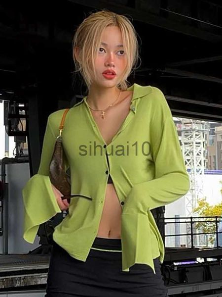 women's blouses shirts chicology 2022 women shirt solid long flare sleeves single breasted loose casual streetwear blouses summer fashi, White
women's blouses shirts chicology 2022 women shirt solid long flare sleeves single breasted loose casual streetwear blouses summer fashi, White