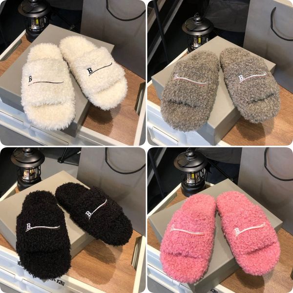 2023 luxury designers women ladies wool slippers slides winter fur fluffy furry warm letters sandals comfortable fuzzy girl flip flops slipp, Black
2023 luxury designers women ladies wool slippers slides winter fur fluffy furry warm letters sandals comfortable fuzzy girl flip flops slipp, Black