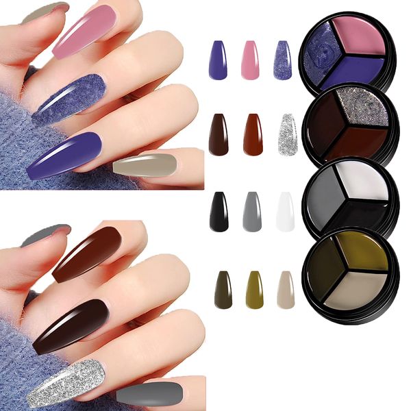 buriburi 3 colors solid gel nail polish, 4 pack pudding gel polish palette uv soaking gel for nail salon starter nail kit (3s-4p06), Red;pink
buriburi 3 colors solid gel nail polish, 4 pack pudding gel polish palette uv soaking gel for nail salon starter nail kit (3s-4p06), Red;pink