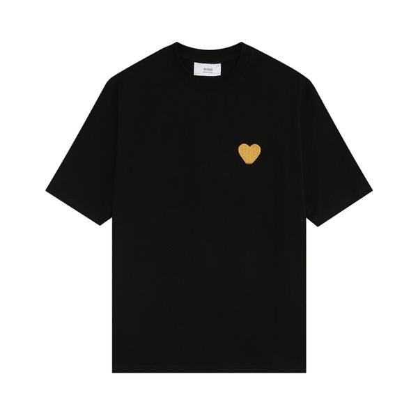 mens women designer of luxury embroidered loose and comfortable short sleeves with big heart and small red heart on the chestt shirt fashion, Black;brown
mens women designer of luxury embroidered loose and comfortable short sleeves with big heart and small red heart on the chestt shirt fashion, Black;brown