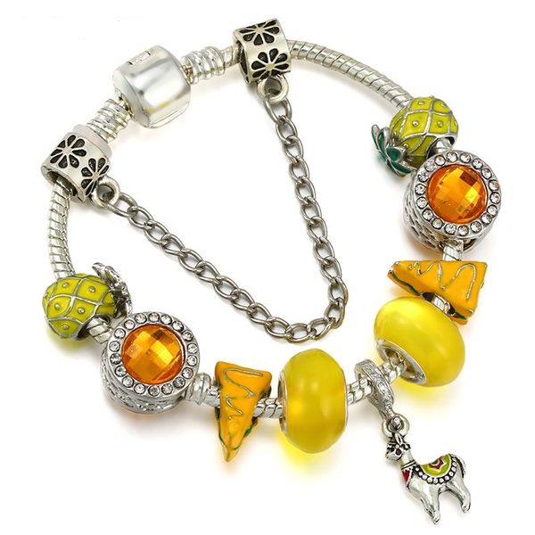 925 sterling silver crystal beads fit pandora european bracelets pineapple pizza alpaca pendant charm bead accessories diy jewelry, Black
925 sterling silver crystal beads fit pandora european bracelets pineapple pizza alpaca pendant charm bead accessories diy jewelry, Black