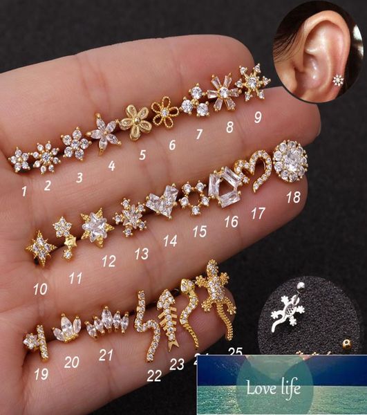 1pc 20g helix piercing jewelry conch rook lobe tragus stud new rose gold color plants and animals cz cartilage earring9858294, Golden;silver
1pc 20g helix piercing jewelry conch rook lobe tragus stud new rose gold color plants and animals cz cartilage earring9858294, Golden;silver