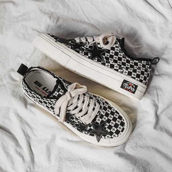 spring autumn checkered mens espadrilles sneakers men flat printed designer shoes skateboard breathable vulcanize shoes women, Black
spring autumn checkered mens espadrilles sneakers men flat printed designer shoes skateboard breathable vulcanize shoes women, Black