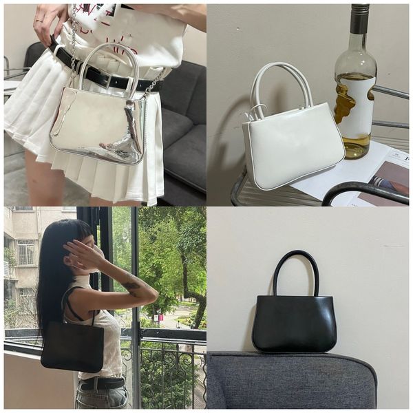 designer women triangle sign chains smooth leather underarm shoulder bag caprese bags silver black white crossbody tote 2023
designer women triangle sign chains smooth leather underarm shoulder bag caprese bags silver black white crossbody tote 2023