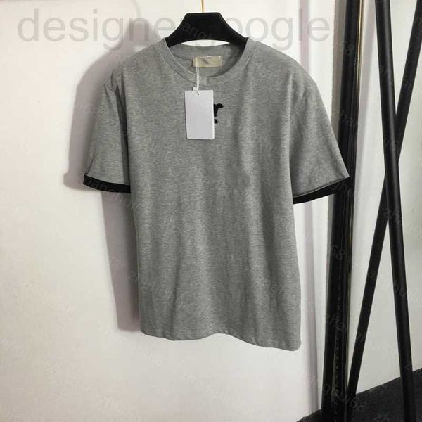 women's t-shirt designer 23ss womens clothing tee womens round neck pure cotton chest flocking embroidery color matching casual short-s, White
women's t-shirt designer 23ss womens clothing tee womens round neck pure cotton chest flocking embroidery color matching casual short-s, White