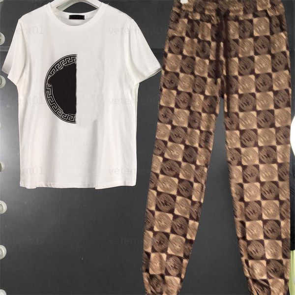 crew neck white t shirt two piece set women classic pattern decorated short-sleeved tshirt fashion casual elastic waist pants summer tracksu, Gray
crew neck white t shirt two piece set women classic pattern decorated short-sleeved tshirt fashion casual elastic waist pants summer tracksu, Gray