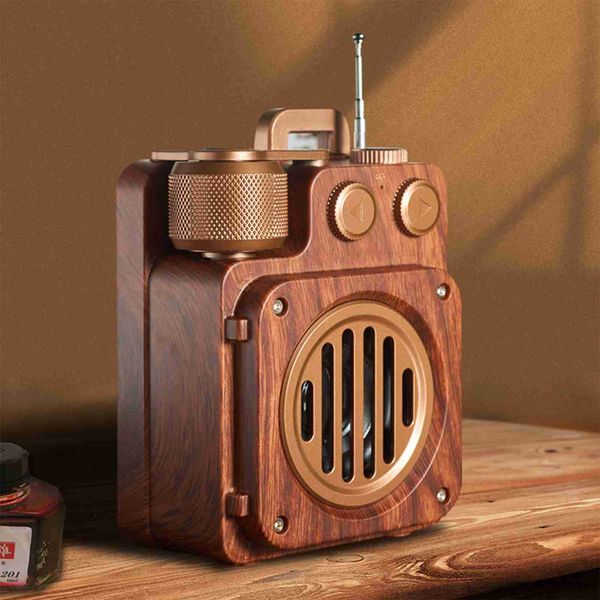 Image of Mini Speakers Unique Retro Radio Blue-Tooth Speaker Portable Wireless Vintage Speaker Old Fashion Style For Kitchen Desk Bedroom Office R230621