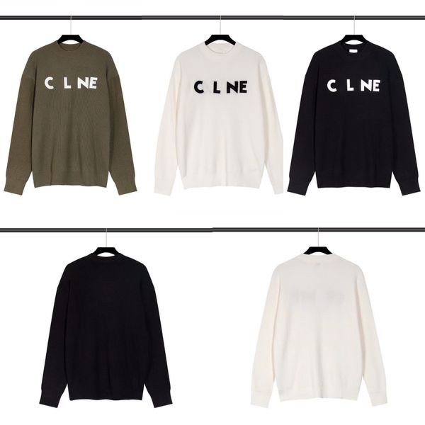autumn/winter 2023 paris fashion mens and womens knitwear tri-color mix designer high-end ce letter embroidered sweater neckline soft and co, White;black
autumn/winter 2023 paris fashion mens and womens knitwear tri-color mix designer high-end ce letter embroidered sweater neckline soft and co, White;black