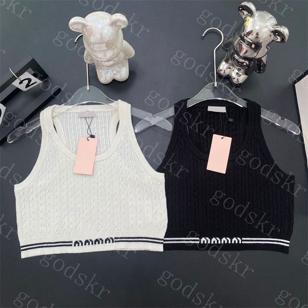 designer t shirt knitted wool tanks for women letter jacquard tees womens cropped clothing, Black
designer t shirt knitted wool tanks for women letter jacquard tees womens cropped clothing, Black