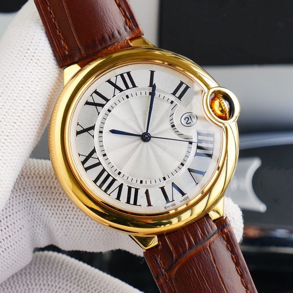 men's watch luxury fashionable watches 42mm mechanical movement watches, Slivery;brown
men's watch luxury fashionable watches 42mm mechanical movement watches, Slivery;brown