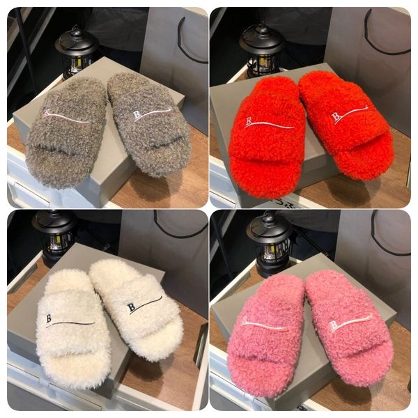 2023 designer luxury womens slippers ladies winter wool slides fur fluffy furry warm letters sandals comfortable fuzzy girl flip flop slippe, Black
2023 designer luxury womens slippers ladies winter wool slides fur fluffy furry warm letters sandals comfortable fuzzy girl flip flop slippe, Black