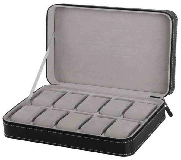 portable watch box organizer pu leather casket with zipper classic style 10 grids multifunctional bracelet display case h2205122820903, Black;blue
portable watch box organizer pu leather casket with zipper classic style 10 grids multifunctional bracelet display case h2205122820903, Black;blue