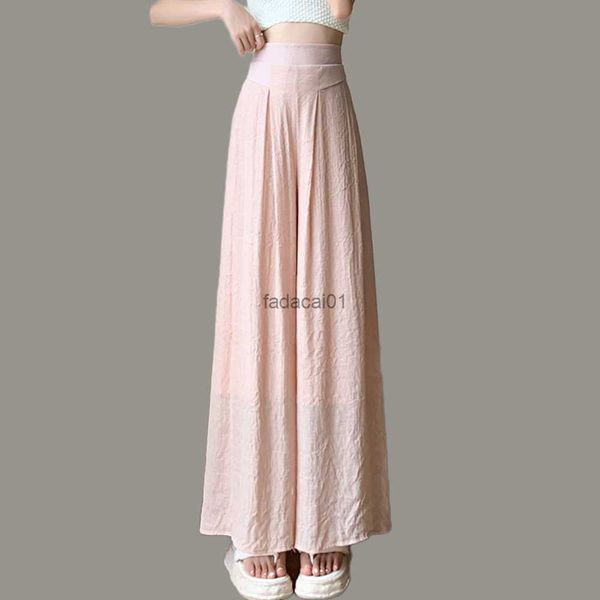 summer women's wide leg pants fashion folds thin and soft ice silk loose trousers womens female casual beach pants l230621, Black;white
summer women's wide leg pants fashion folds thin and soft ice silk loose trousers womens female casual beach pants l230621, Black;white