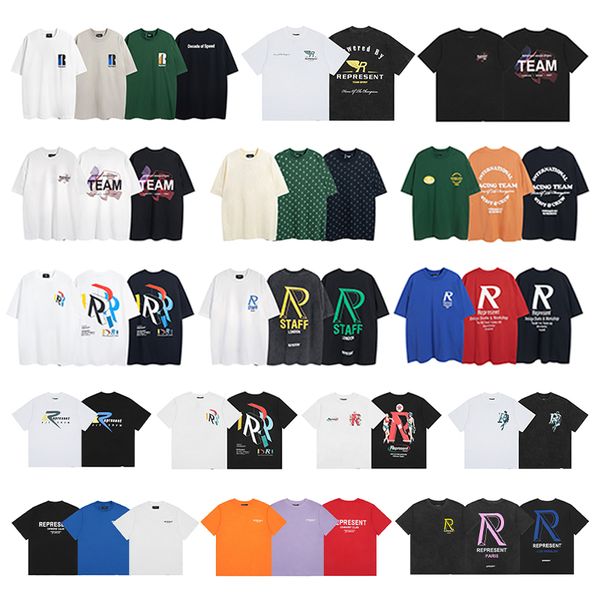 mens represents vintage t shirts designer high street letter printed polo shirts womens summer graphic tees, White;black
mens represents vintage t shirts designer high street letter printed polo shirts womens summer graphic tees, White;black