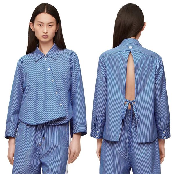 loe anagram 1846 fashion classic trendy luxury designer cloth 2023 women blue white striped slit with tie back cotton versatile casual women
loe anagram 1846 fashion classic trendy luxury designer cloth 2023 women blue white striped slit with tie back cotton versatile casual women