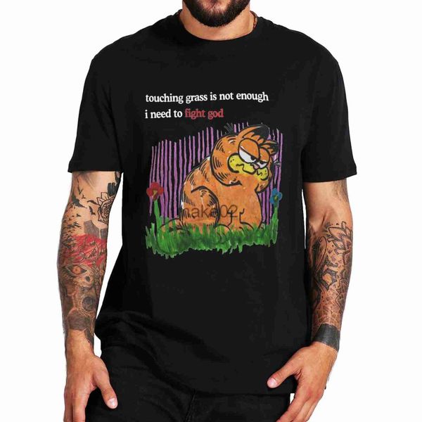 men's t-shirts touching grass is not enough cat t shirt i need to fight god funny cat tshirt eu size pure cotton tee x0621, White;black
men's t-shirts touching grass is not enough cat t shirt i need to fight god funny cat tshirt eu size pure cotton tee x0621, White;black