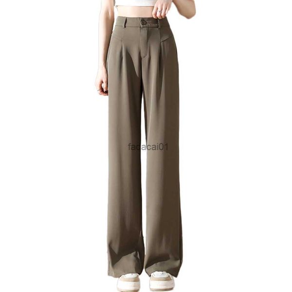 women wide leg pants high waist office ladies elegant black straight trousers chic back breasted split casual women pants l230621, Black;white
women wide leg pants high waist office ladies elegant black straight trousers chic back breasted split casual women pants l230621, Black;white