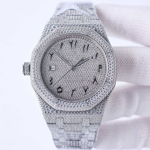 handmade of diamonds watch mens automatic mechanical watch 41mm with diamond-studded steel 904l sapphire ladi busins wristwatch montre de lu, Silver
handmade of diamonds watch mens automatic mechanical watch 41mm with diamond-studded steel 904l sapphire ladi busins wristwatch montre de lu, Silver