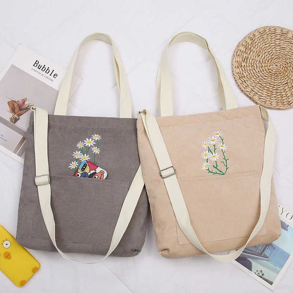 little daisy corduroy women's one shoulder canvas bag leisure art college style cross carry shopping bag trend
little daisy corduroy women's one shoulder canvas bag leisure art college style cross carry shopping bag trend