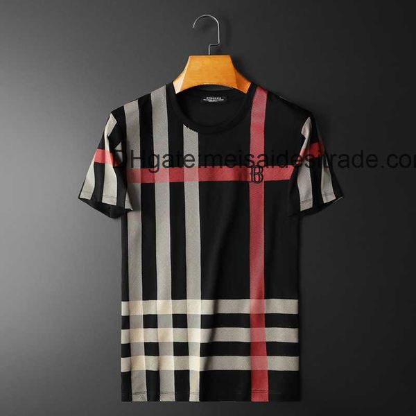 aaaaa designer luxury t-shirt bur brand summer men's slim fit plaid embroidery round neck satin cotton plaid large short sleeve t-shirt, White;black
aaaaa designer luxury t-shirt bur brand summer men's slim fit plaid embroidery round neck satin cotton plaid large short sleeve t-shirt, White;black