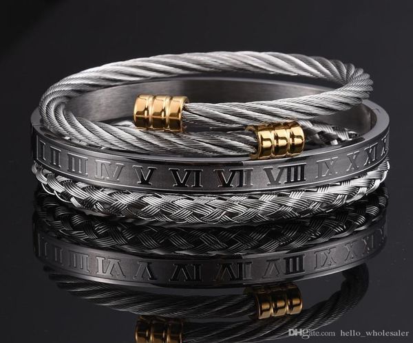 3pcsset roman numeral men bracelet handmade stainless steel hemp rope buckle open bangles pulseira bileklik 2020 luxury jewelry8880191, Black
3pcsset roman numeral men bracelet handmade stainless steel hemp rope buckle open bangles pulseira bileklik 2020 luxury jewelry8880191, Black