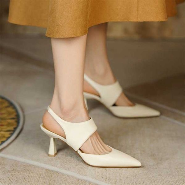 lady sandals giant soft~french simple slim heel genuine leather roman baotou versatile high heels women's pointed single shoes 230615, Black
lady sandals giant soft~french simple slim heel genuine leather roman baotou versatile high heels women's pointed single shoes 230615, Black